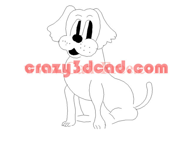 Cute pet dog CAD blocks